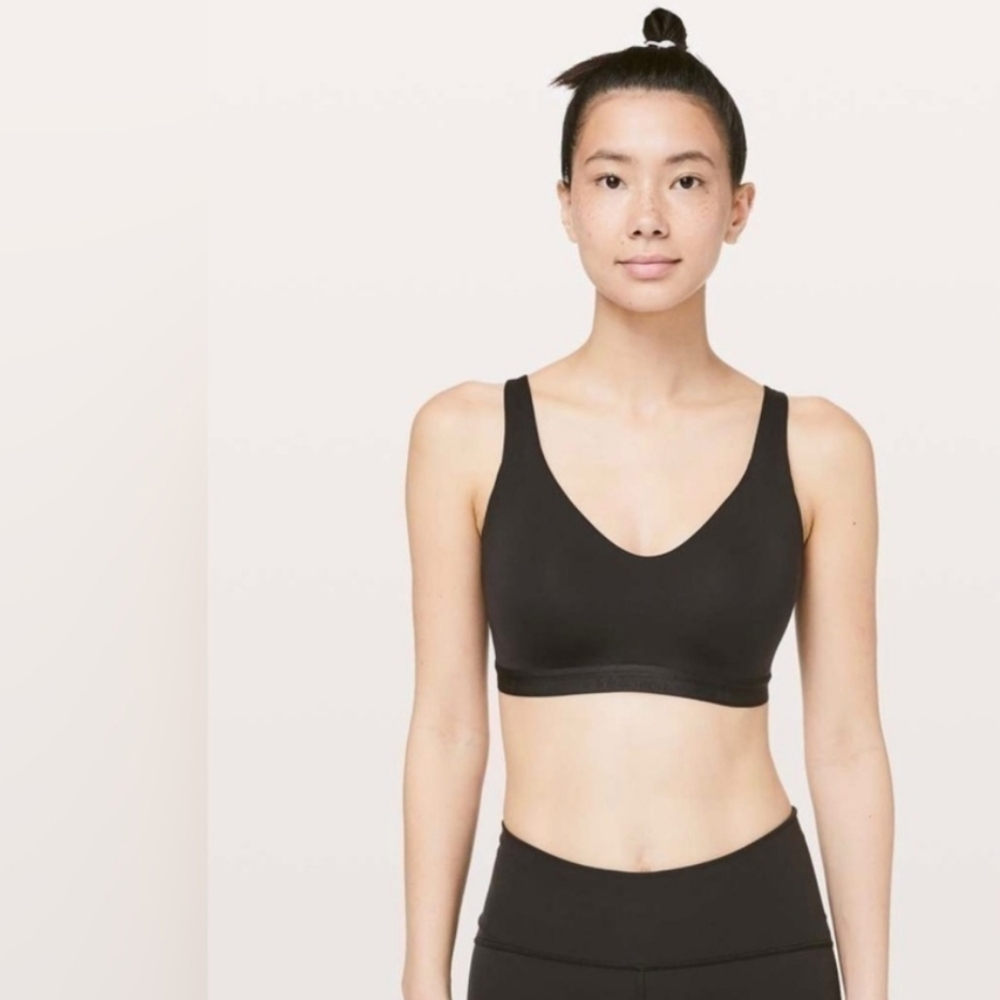 LULULEMON 36C Up For It Bra Black/Lace Womens Light Ultralu
